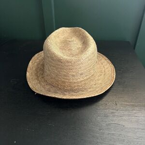 Vintage Kids Straw Hat – Natural Woven Sun Hat Cowboy Style Western Summer